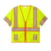 ANSI 107 Class 3 Surveyor Mesh Zippered Two-Tone Short Sleeve Vest