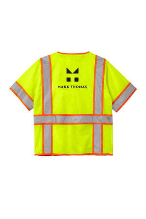 ANSI 107 Class 3 Surveyor Mesh Zippered Two-Tone Short Sleeve Vest