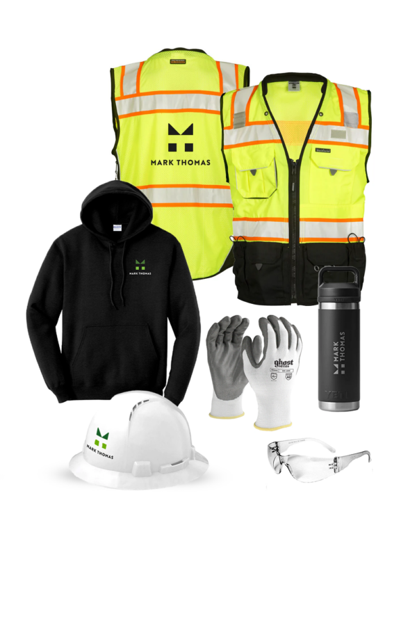 C: Sweatshirt/Class 2 Surveyors Vest Set - Construction Management Team