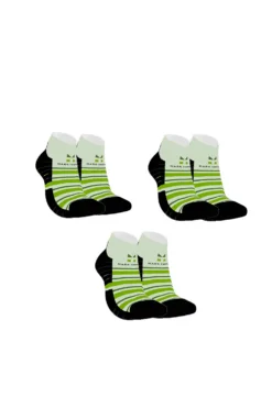 3-Pair Bundle - High-Speed Athletic Ankle Socks | Design 3