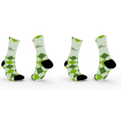 2-Pair Bundle - Sustainable High-Speed Premium Crew Socks- Design 2