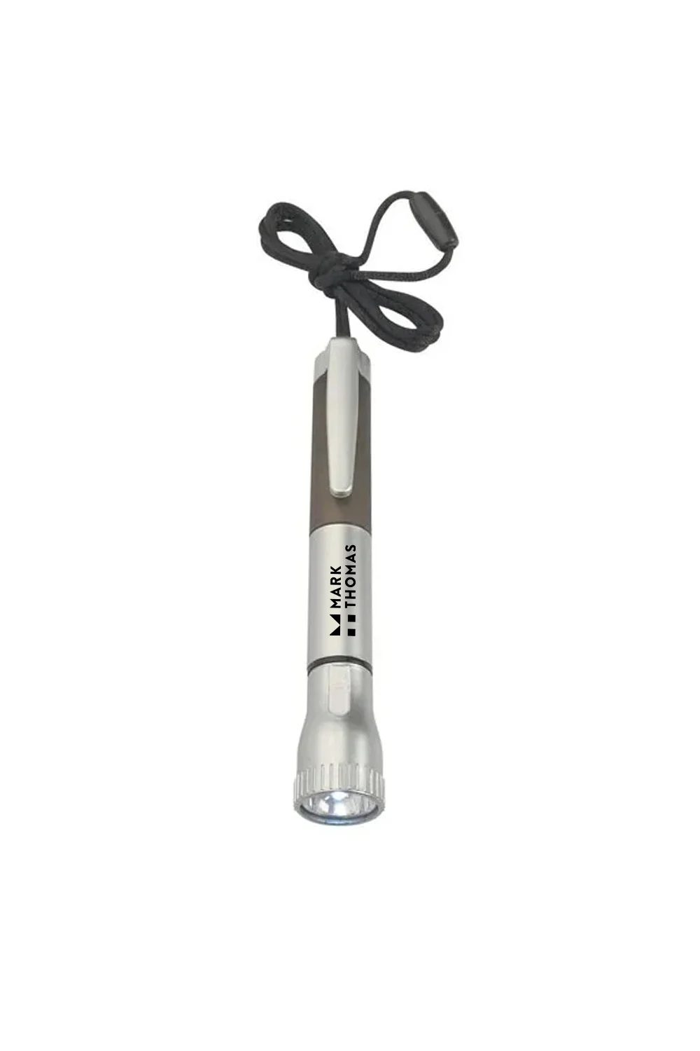 Flashlight with Pen and Lanyard
